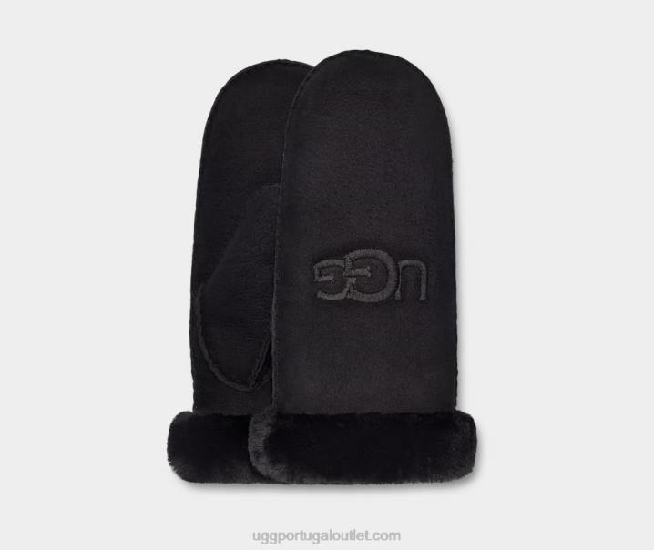 preto luva de bordar shearling UGG 20TJ1370 mulheres