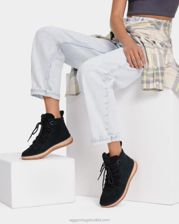 Camurça preta patrimônio à beira do lago meados UGG 20TJ711 mulheres