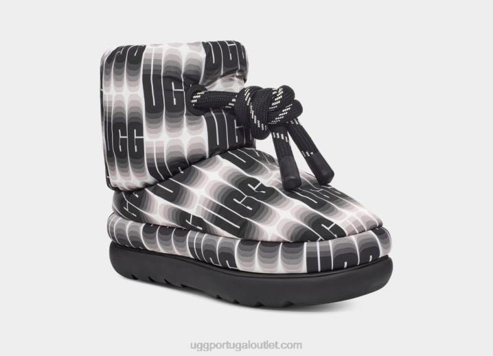 Preto branco clássico maxi comprimento de onda curto UGG 20TJ672 mulheres