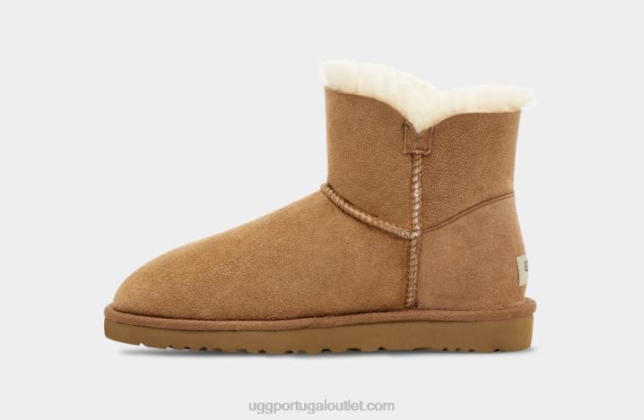 castanha bota mini bailey button ii UGG 20TJ363 mulheres