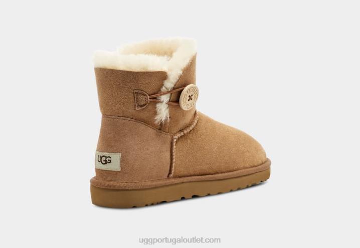 castanha bota mini bailey button ii UGG 20TJ363 mulheres