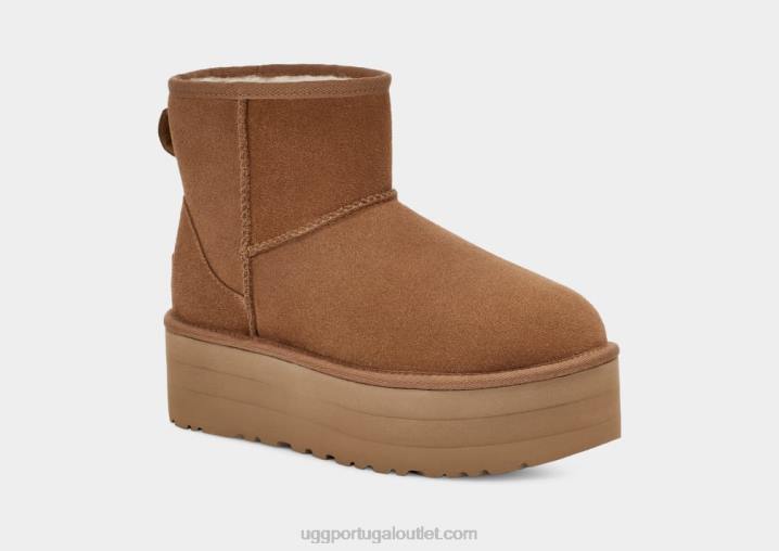 castanha mini plataforma clássica UGG 20TJ348 mulheres