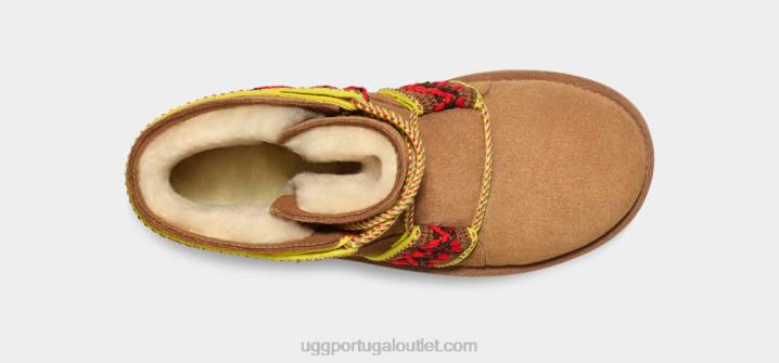 castanha plataforma de trança clássica mini ii UGG 20TJ2134 mulheres