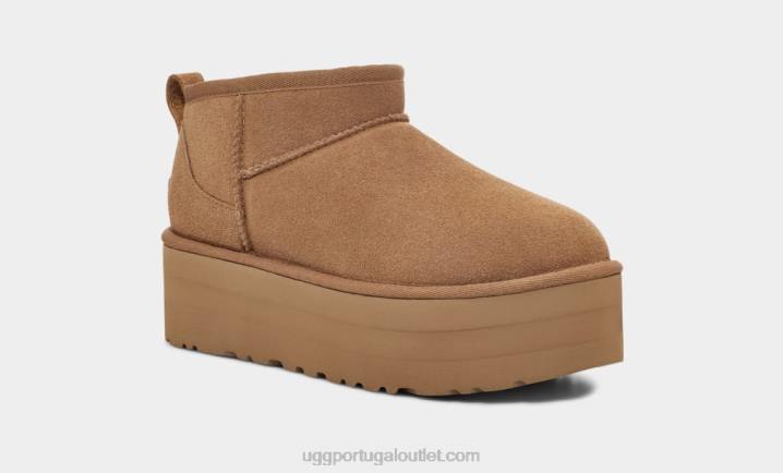 castanha plataforma ultra mini clássica UGG 20TJ588 mulheres