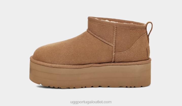 castanha plataforma ultra mini clássica UGG 20TJ588 mulheres