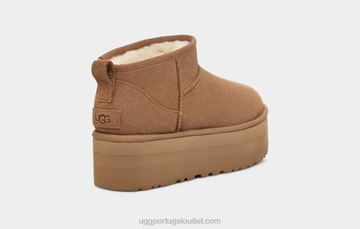 castanha plataforma ultra mini clássica UGG 20TJ588 mulheres