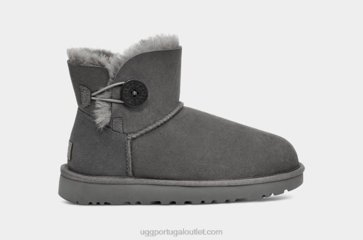 cinza bota mini bailey button ii UGG 20TJ362 mulheres