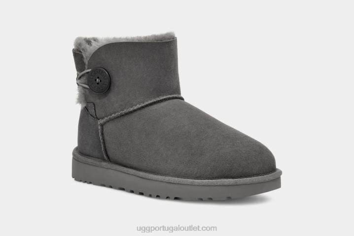 cinza bota mini bailey button ii UGG 20TJ362 mulheres