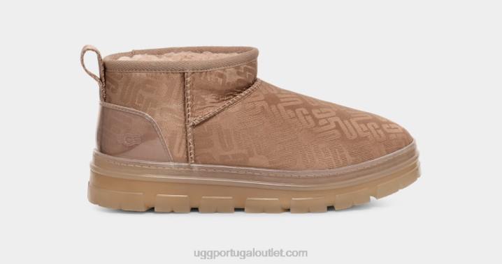cinza bronzeado clássico ultra mini monograma UGG 20TJ2138 mulheres
