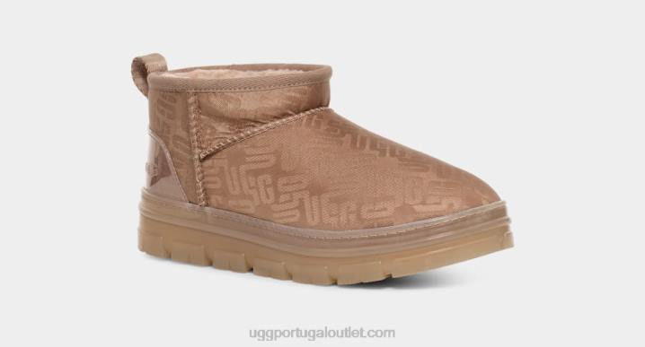 cinza bronzeado clássico ultra mini monograma UGG 20TJ2138 mulheres