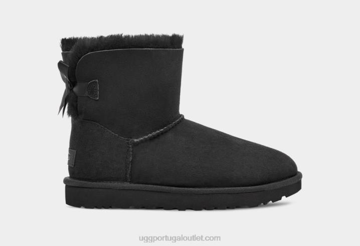 preto bota mini bailey bow ii UGG 20TJ360 mulheres