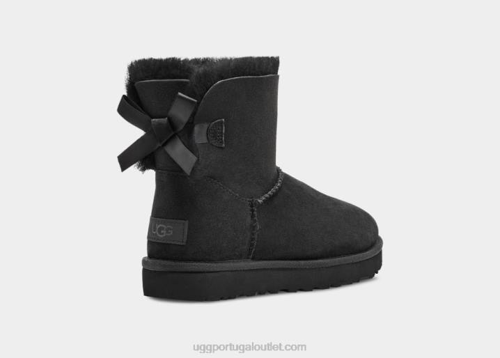 preto bota mini bailey bow ii UGG 20TJ360 mulheres