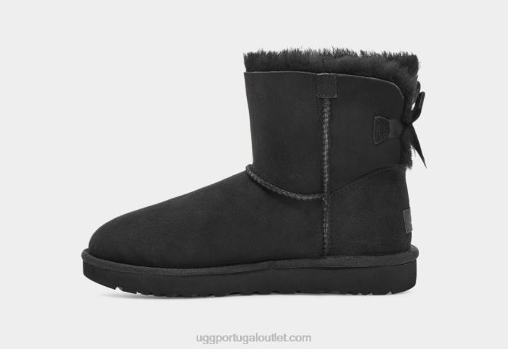 preto bota mini bailey bow ii UGG 20TJ360 mulheres