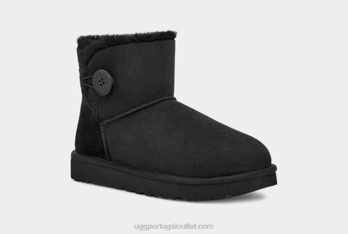 preto bota mini bailey button ii UGG 20TJ364 mulheres