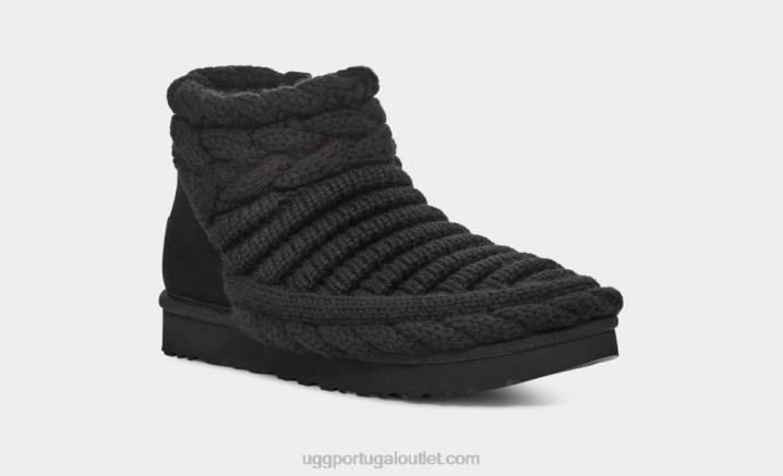 preto clássico mini malha grossa UGG 20TJ702 mulheres