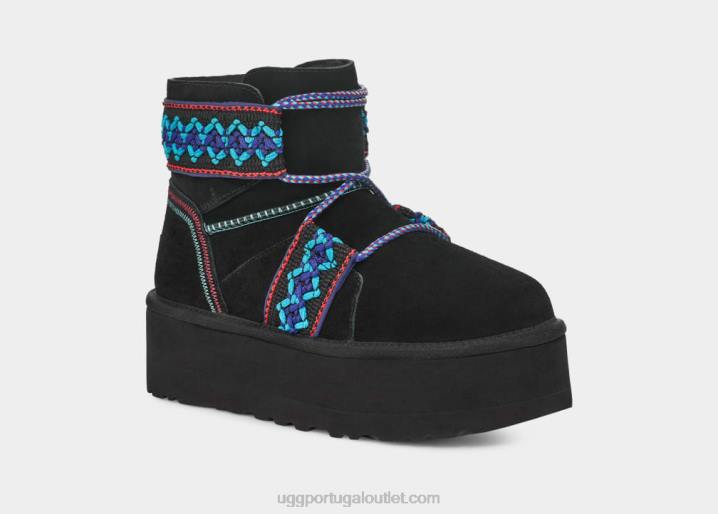 preto plataforma de trança clássica mini ii UGG 20TJ654 mulheres