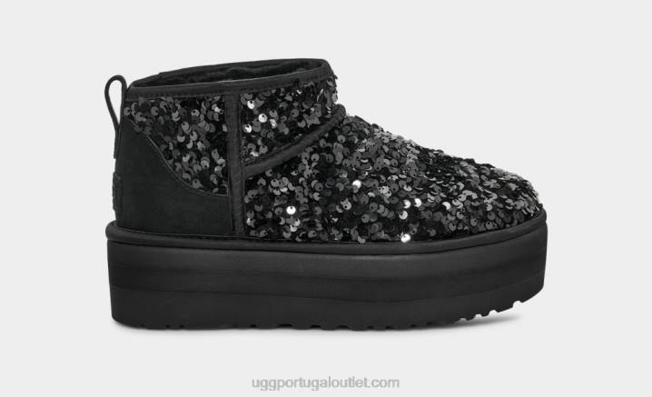 preto ultra mini lantejoulas grossas UGG 20TJ782 mulheres
