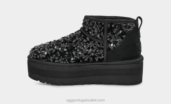 preto ultra mini lantejoulas grossas UGG 20TJ782 mulheres