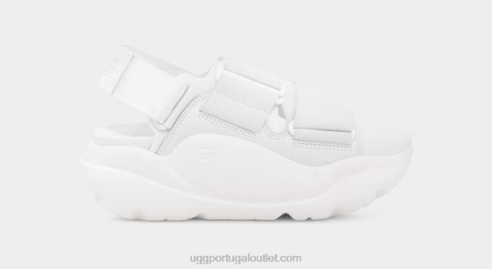 Branco brilhante la sandália de rua UGG 20TJ7 mulheres