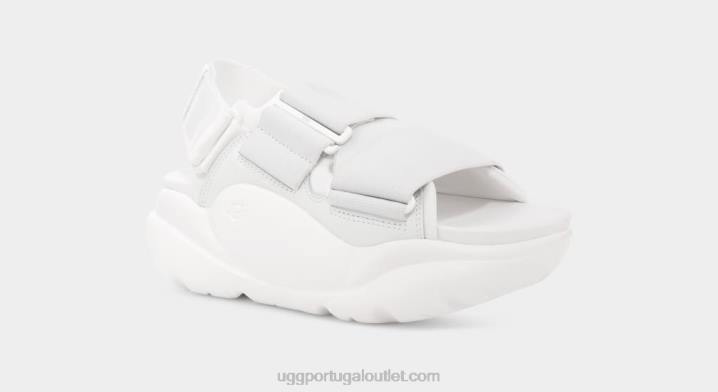 Branco brilhante la sandália de rua UGG 20TJ7 mulheres