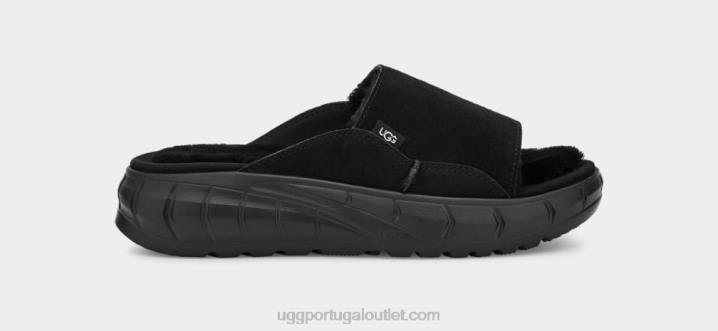 Camurça preta slide do lado oeste UGG 20TJ863 mulheres
