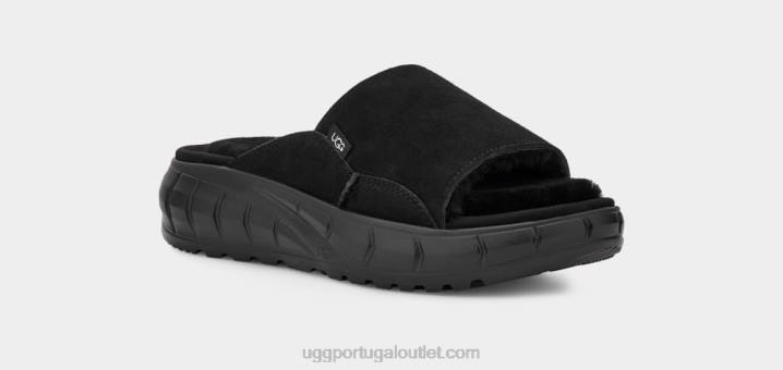 Camurça preta slide do lado oeste UGG 20TJ863 mulheres