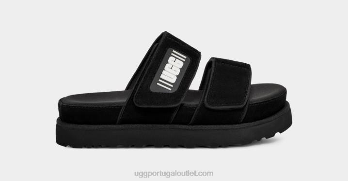 Camurça preta slide maior UGG 20TJ824 mulheres