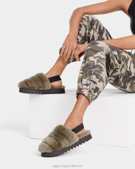 azeitona queimada chinelo super fofinho UGG 20TJ801 mulheres