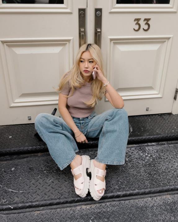 bege rosado slide de ashton UGG 20TJ463 mulheres