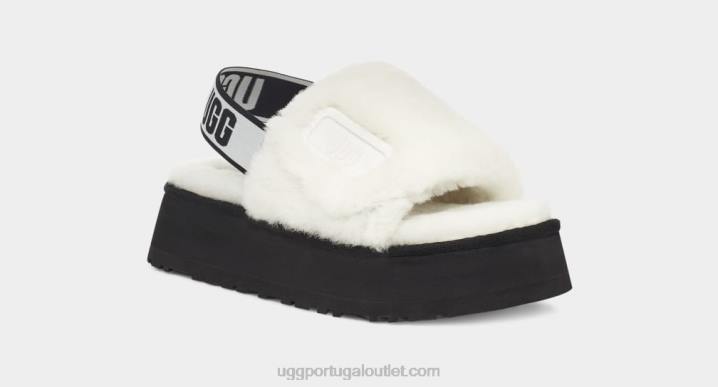 branco slide de discoteca UGG 20TJ77 mulheres