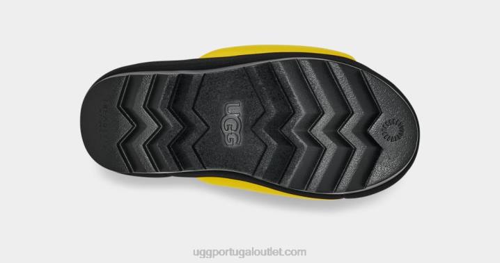 canário/preto maxi slide gráfico UGG 20TJ757 mulheres