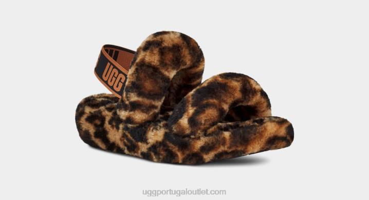 caramelo oh sim estampa de pantera UGG 20TJ814 mulheres