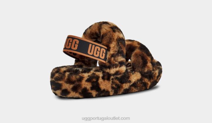 caramelo oh sim estampa de pantera UGG 20TJ814 mulheres
