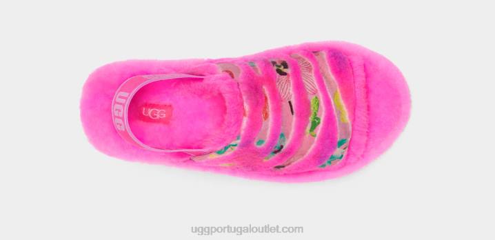 caramelo rosa fluff sim flor de tigre UGG 20TJ804 mulheres