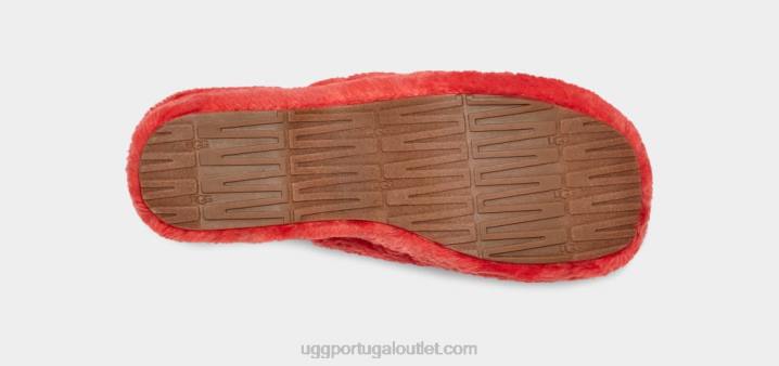 corrente vermelha tamanco de açúcar penugem UGG 20TJ47 mulheres