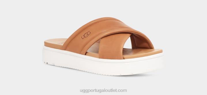 couro bege banda cruzada zayne UGG 20TJ538 mulheres