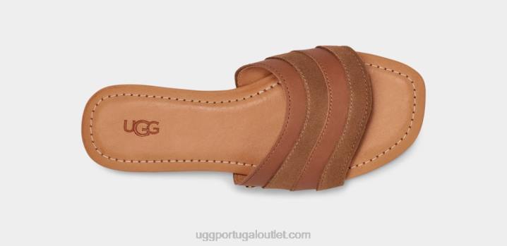 couro castanho ximena UGG 20TJ828 mulheres