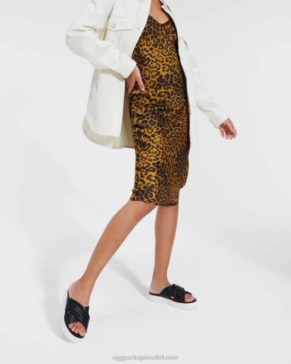 couro preto banda cruzada zayne UGG 20TJ539 mulheres