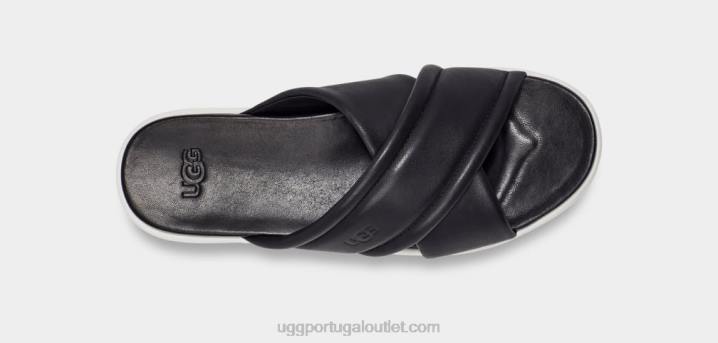 couro preto banda cruzada zayne UGG 20TJ539 mulheres
