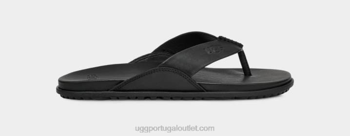 couro preto solivan flip UGG 20TJ813 mulheres