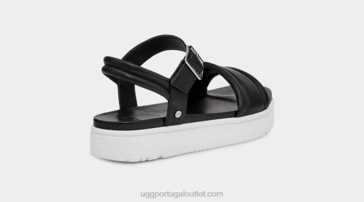 couro preto tira de tornozelo zayne UGG 20TJ2130 mulheres