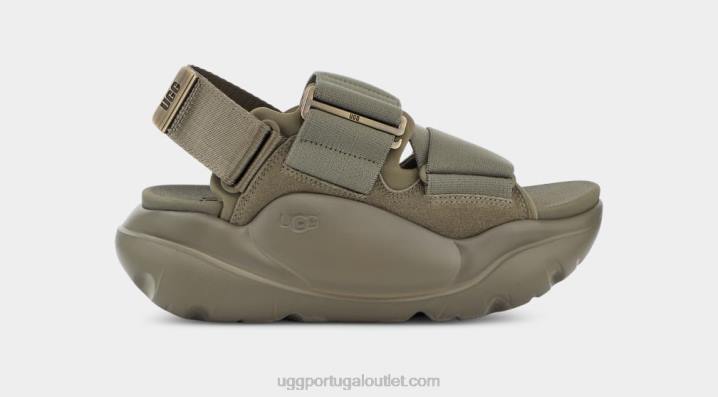 musgo verde la street sandália camurça UGG 20TJ2124 mulheres