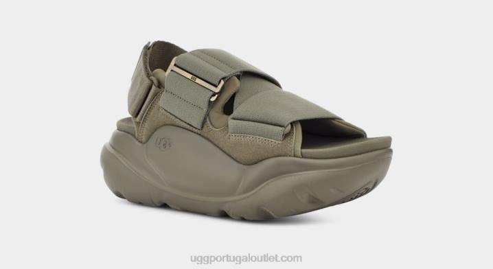 musgo verde la street sandália camurça UGG 20TJ2124 mulheres