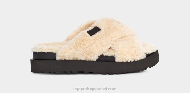 natural/preto corrediça cruzada de açúcar fuzz UGG 20TJ477 mulheres