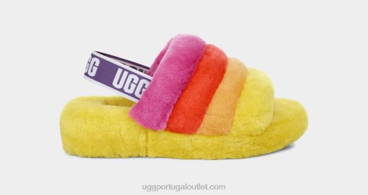 orgulho arco-íris amarelo orgulho fluff sim deslize UGG 20TJ838 mulheres