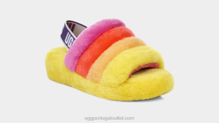 orgulho arco-íris amarelo orgulho fluff sim deslize UGG 20TJ838 mulheres