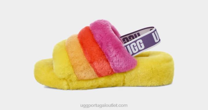 orgulho arco-íris amarelo orgulho fluff sim deslize UGG 20TJ838 mulheres