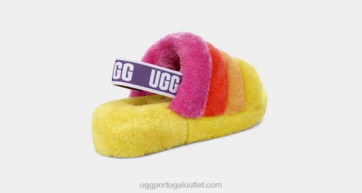 orgulho arco-íris amarelo orgulho fluff sim deslize UGG 20TJ838 mulheres