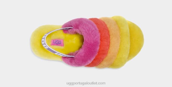 orgulho arco-íris amarelo orgulho fluff sim deslize UGG 20TJ838 mulheres