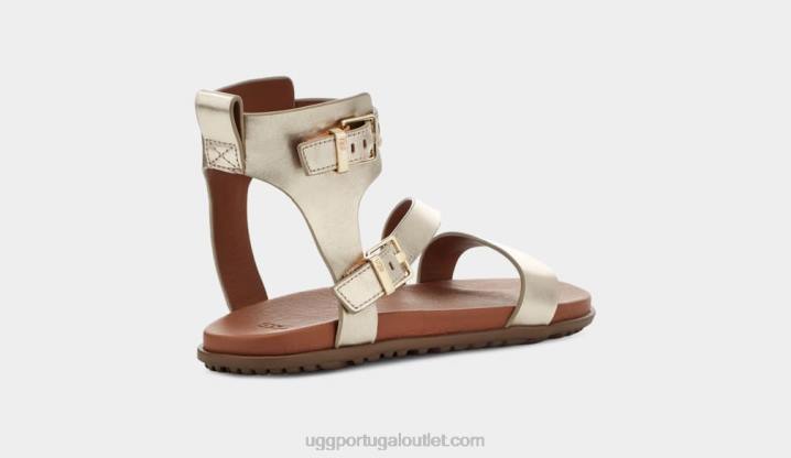 ouro pálido metálico alça solivan UGG 20TJ63 mulheres